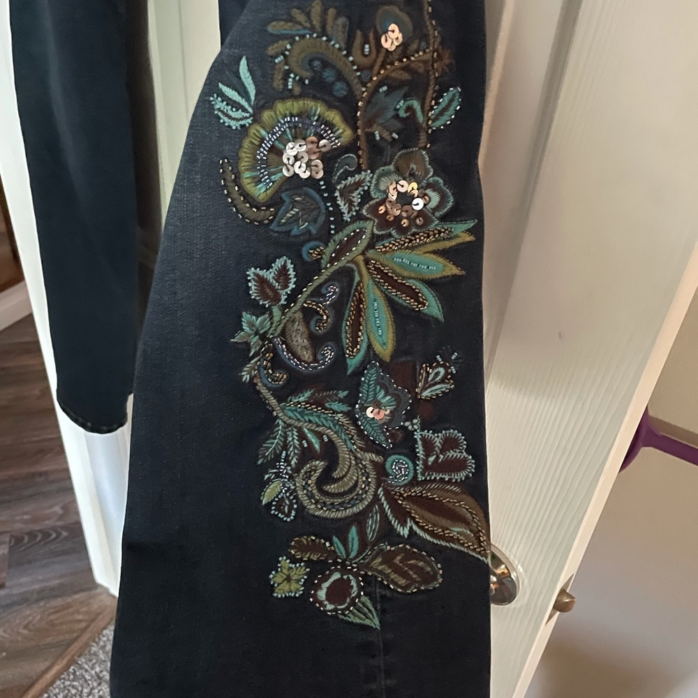 Soft Surroundings Size 16 Embellished Jeans
